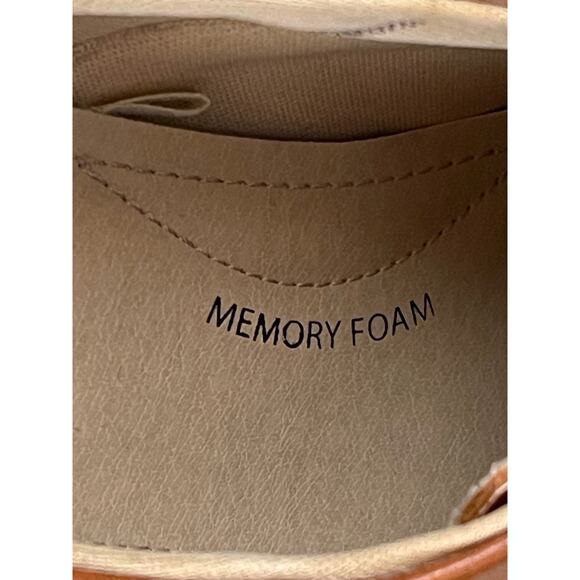Women's Leather Brown Dress Shoes 9.5 Time & True Memory Foam - Picture 10 of 10